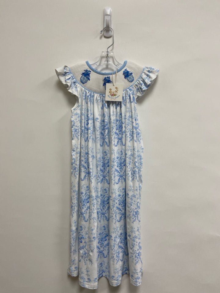 NWT SIZE 5 White Powder Blue Floral Girl&
