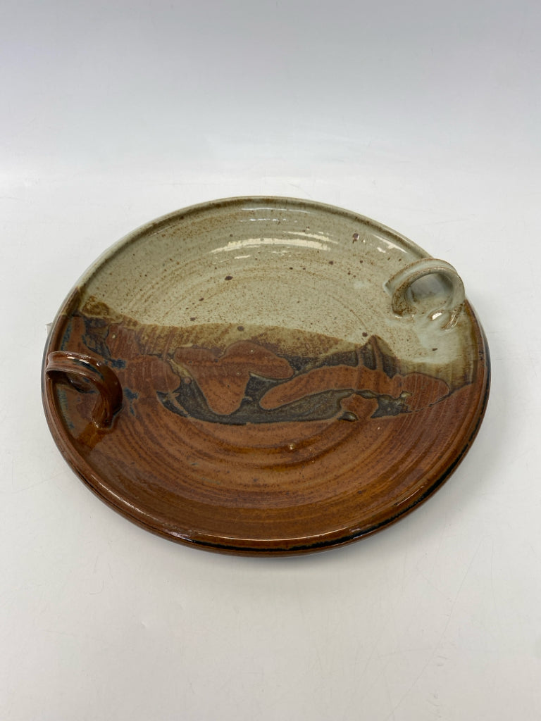 Brown/Cream Rust Splashes Pottery