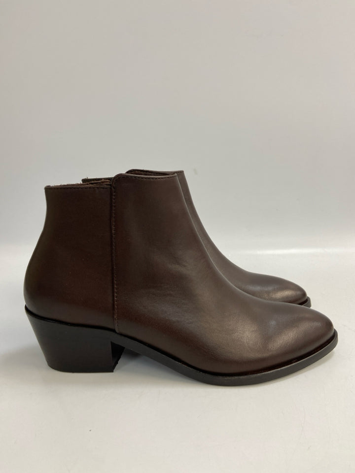 NWOT Thursday Boot Co US Shoe Size 6.5 Brown Side Zipper Flats