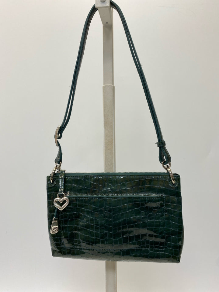 Brighton Emerald Green Embossed Patent Handbag