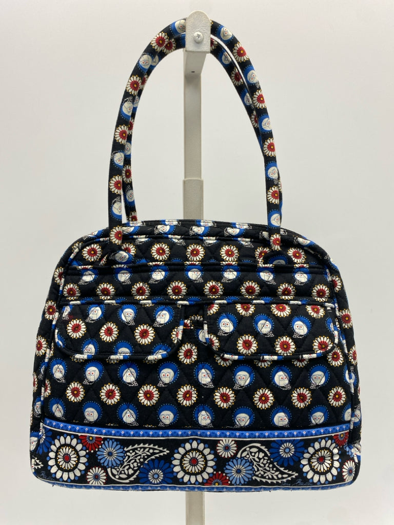 Vera Bradley Black Blue/Wht Owl(s) Handbag