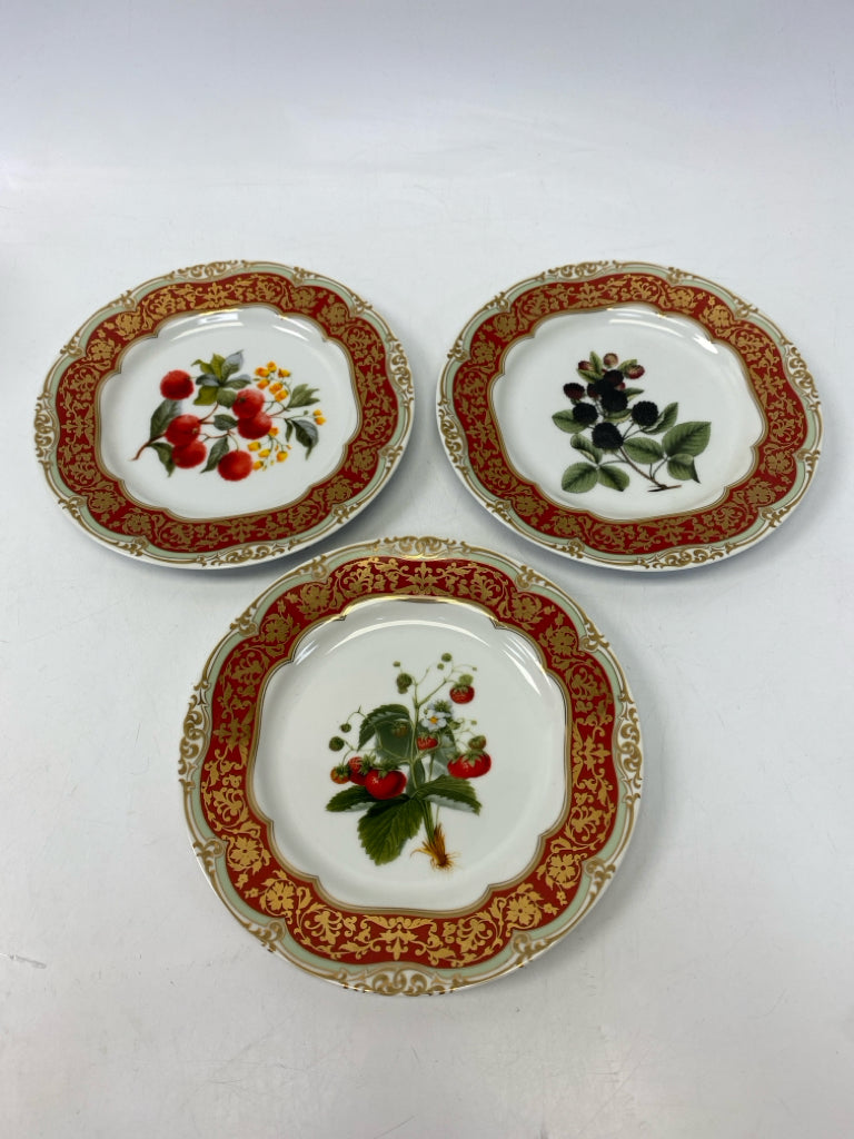 Andrea/Sadek Red/White Multi Color Fruit Plate (s)