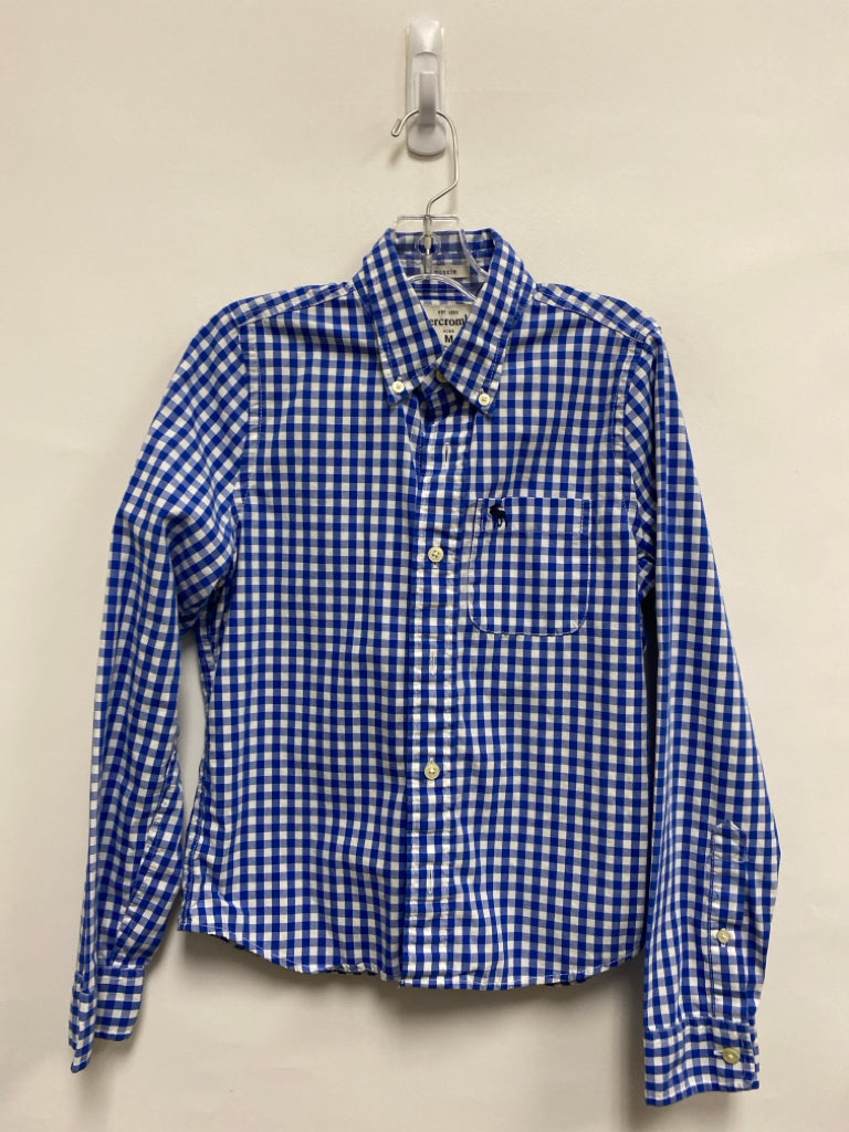 Abercrombie SIZE M Blue White Checkered Boy&