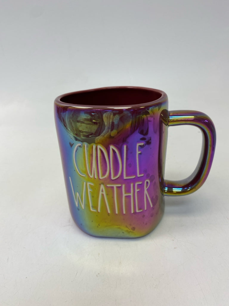 Rae Dunn Purple Iridescent Words Coffee Mug