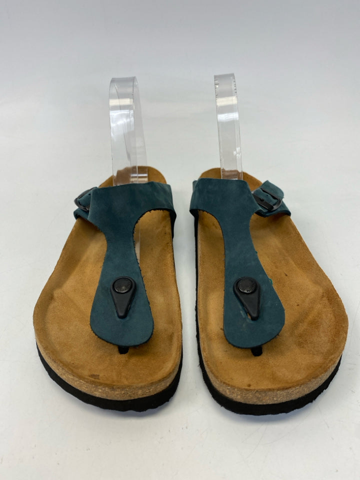 Size 40 Dark Teal Green Sandals