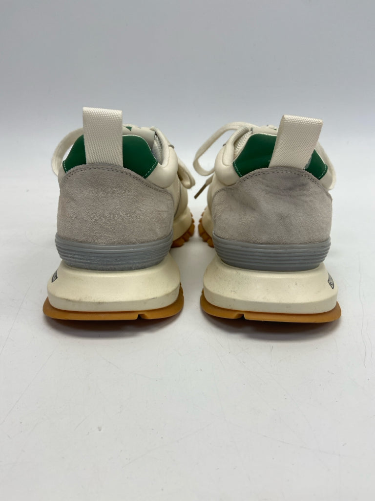 Size 41 White Green Lace-up Sneakers