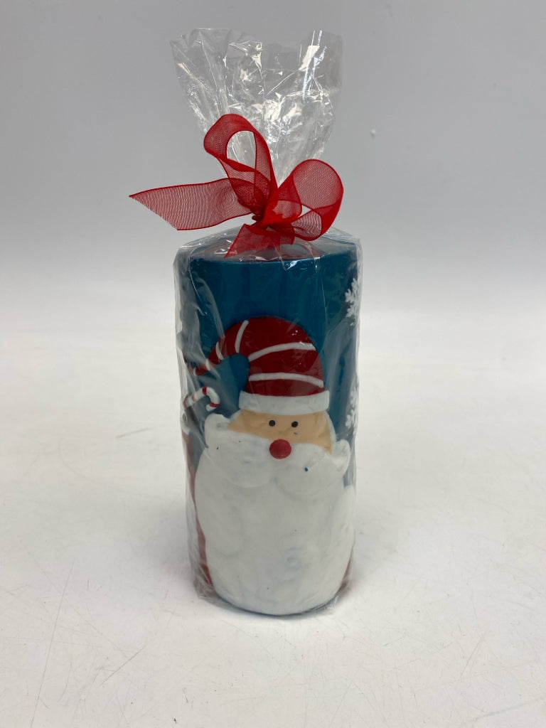 Pier 1 Blue Red/White Santa Christmas