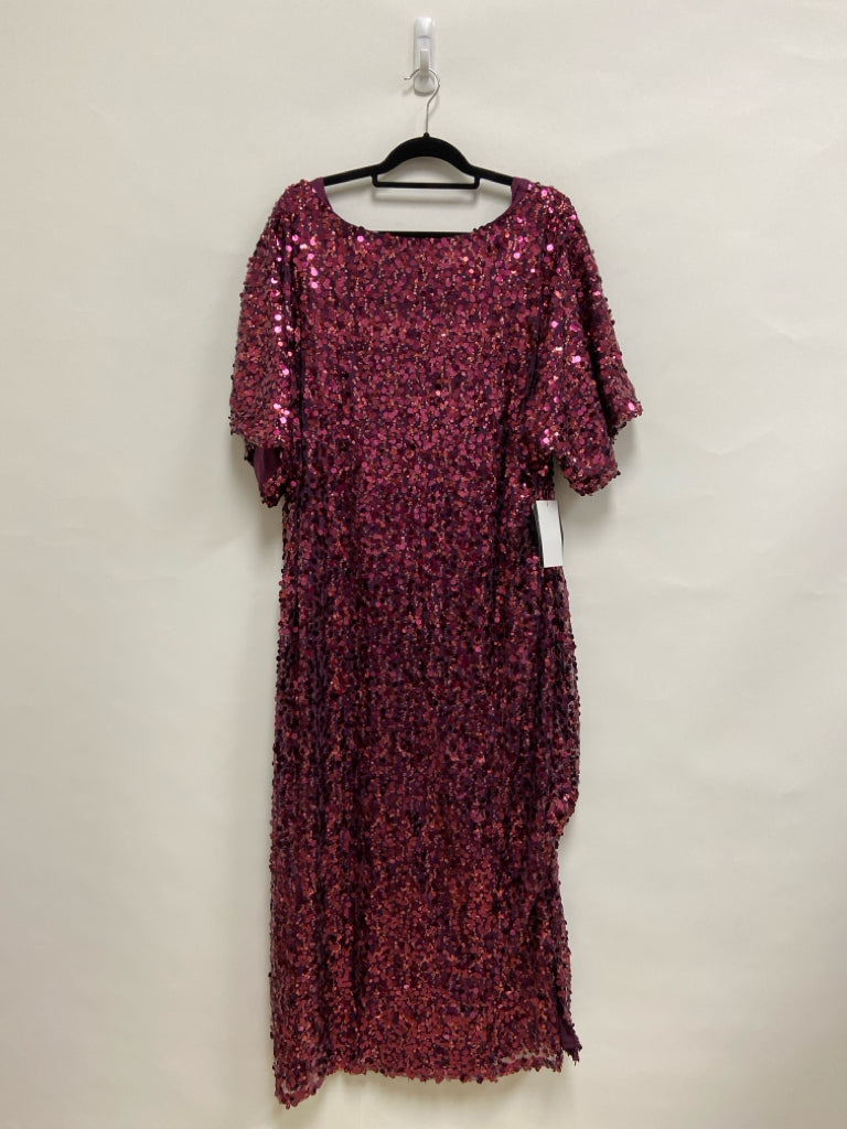 NWT Size 22/24 Burgundy Sequins Maxi Plus Size Dress