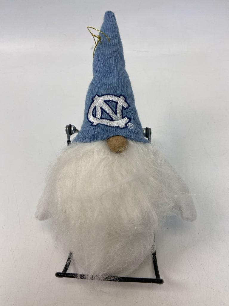 White Blue UNC Stuffed Ornaments
