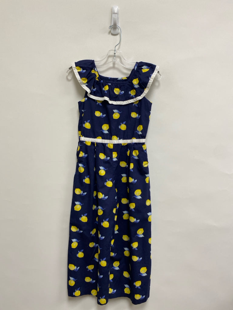 Janie and Jack SIZE 6 Navy Yellow Lemons Sleeveless Girl&