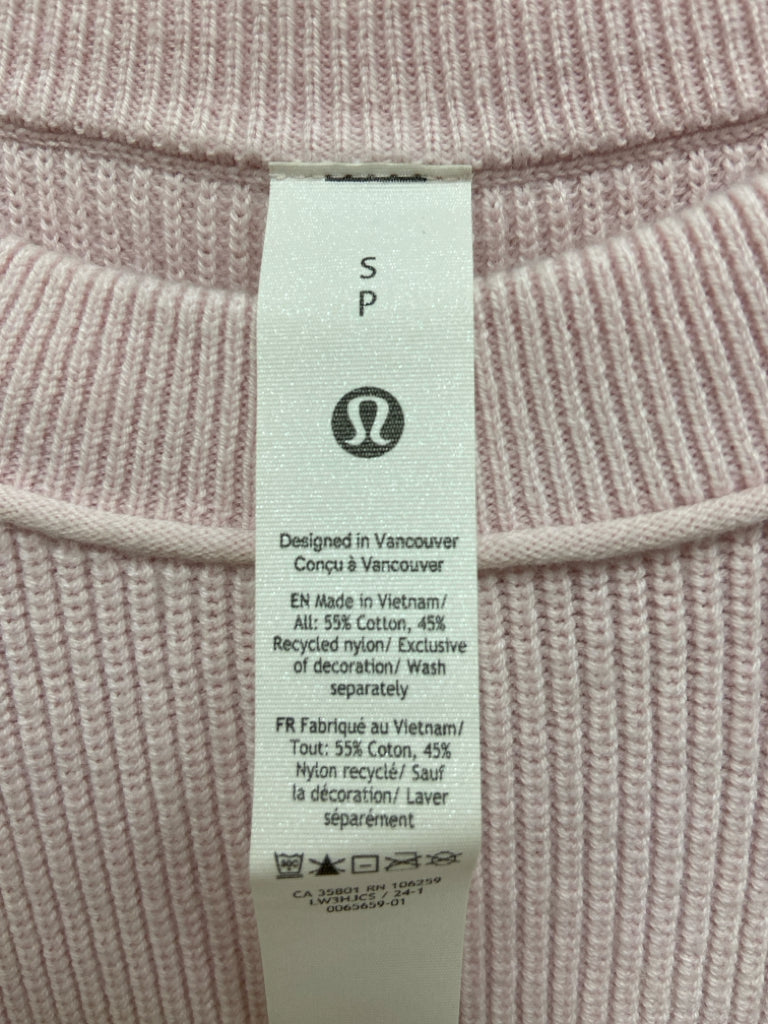 Lululemon Size S Pale Pink Ladies Sweater