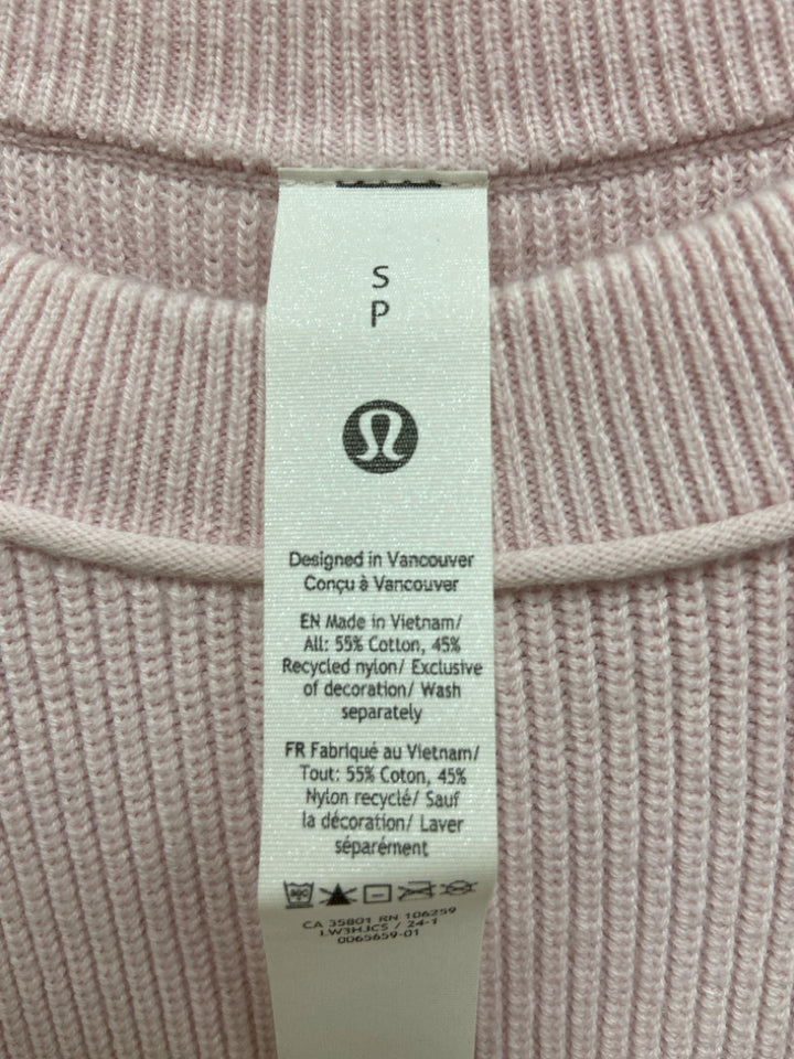 Lululemon Size S Pale Pink Ladies Sweater