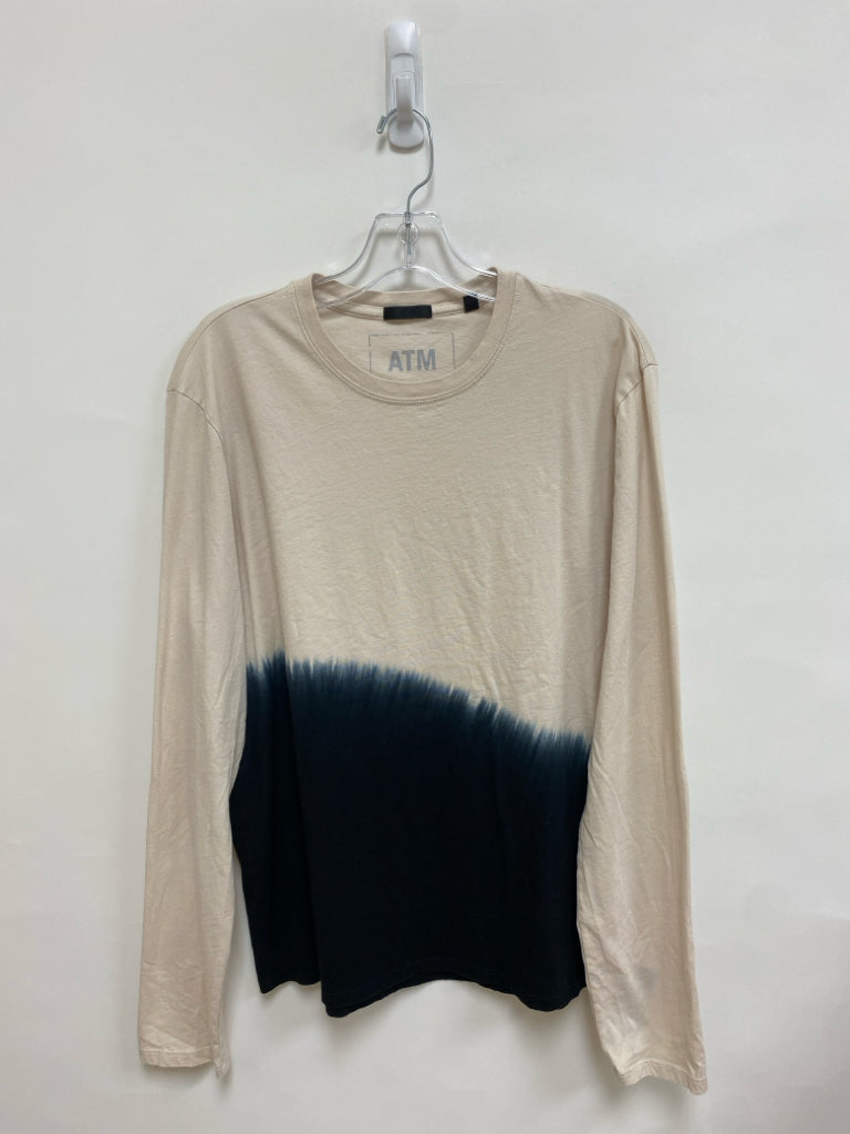 ATM Size L Beige Black Tie Dye Men&