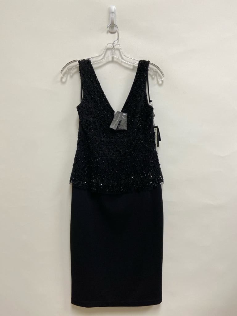NWT Papell Size 6 Black Beaded Sleeveless Ladies Dress