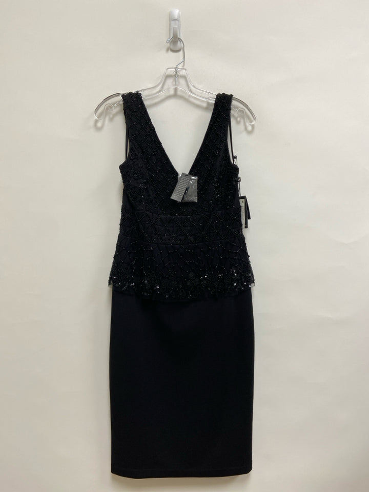 NWT Papell Size 6 Black Beaded Sleeveless Ladies Dress