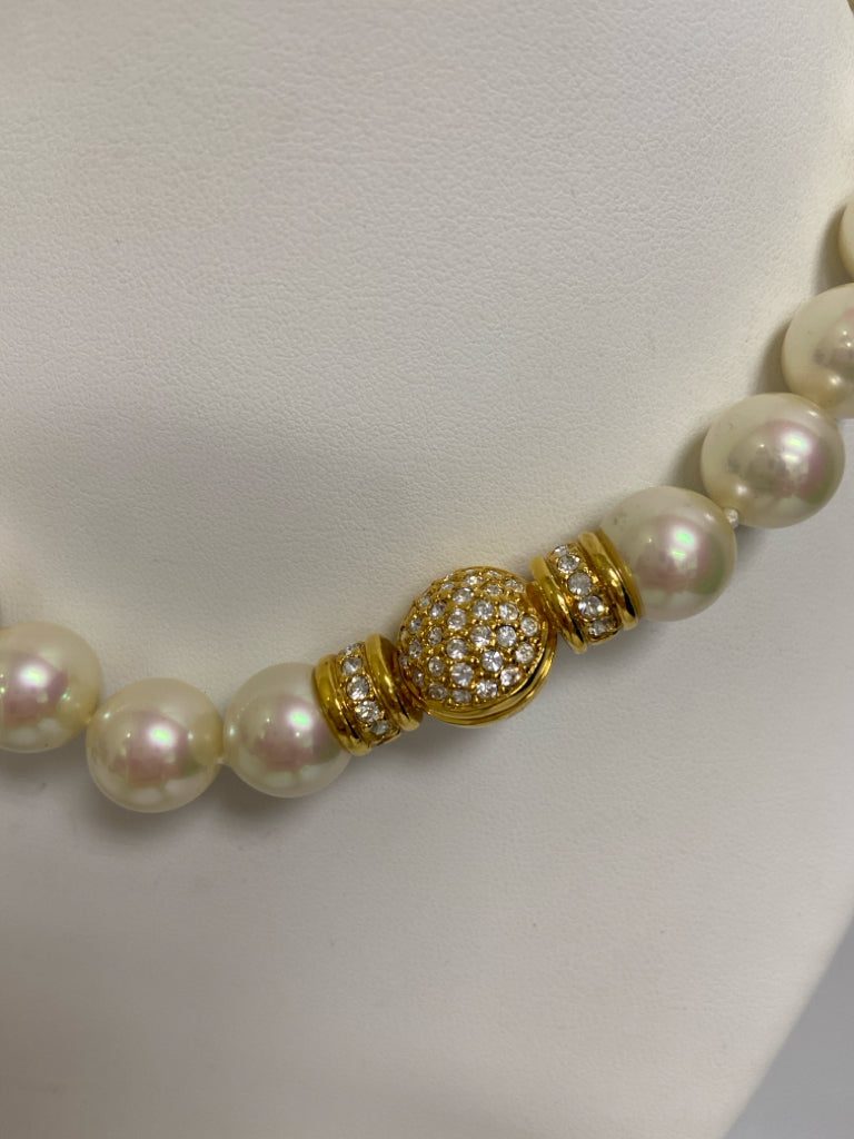 Dior Champagne Gold Color Jeweled Necklace