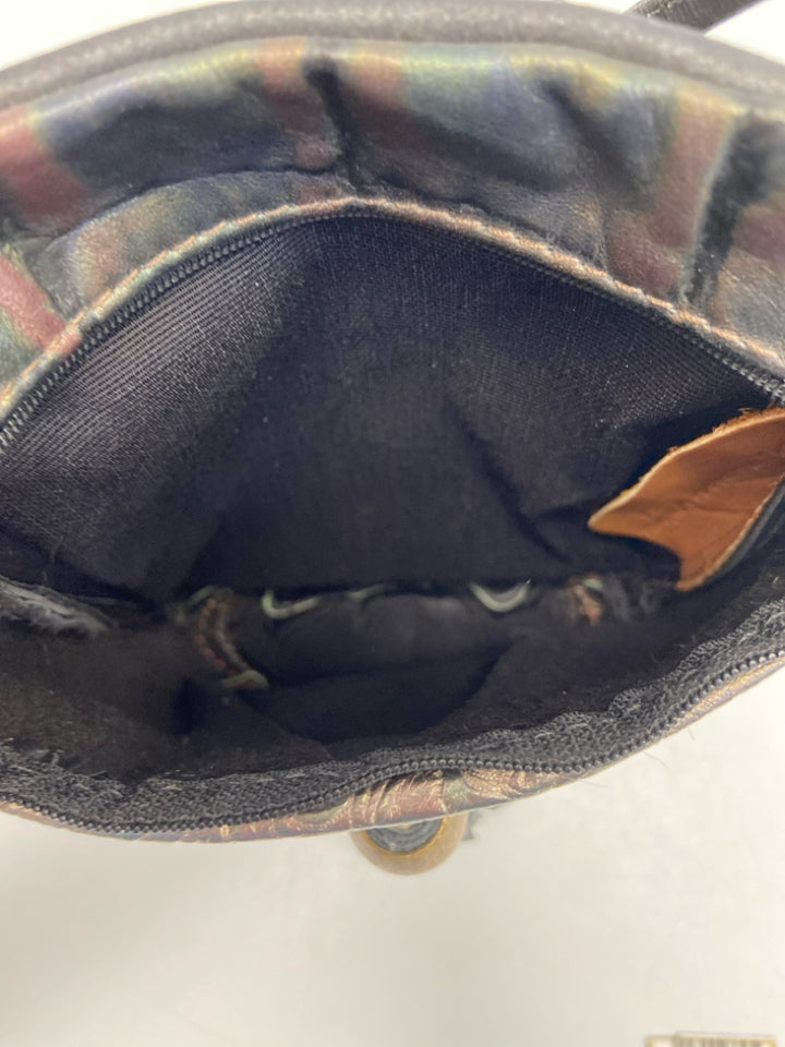 Gayle Anderson Designs Black Bronze Tassel(es) Metallic Handbag