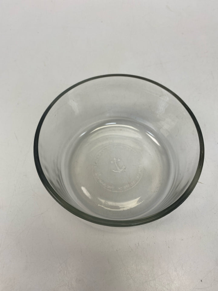 Anchor Hocking Navy Clear Glass Storage Container