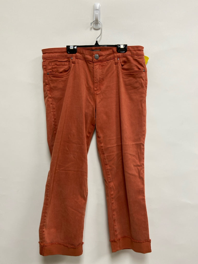 Kut from the Kloth Size 12 Orange Ladies Pants