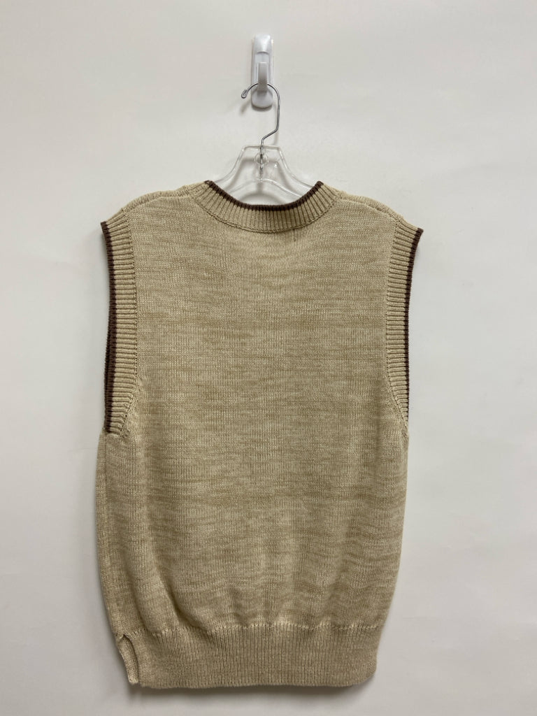 Size L Beige Black/Red Horses Ladies Sweater Vest