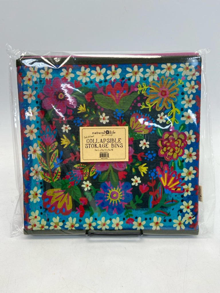 NEW/PKG Natural Life Multi Color Basket