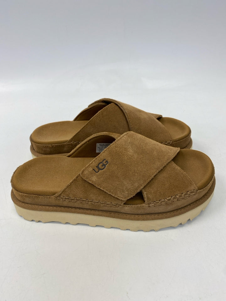 NWOT UGG  Size 6.5 Brown Crisscross Sandals