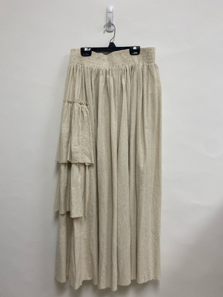 JADED GYPSY Size OSFM Beige White Striped Ladies Skirt