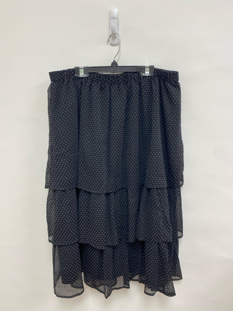 NWT J Crew Size L Black White Dots Ladies Skirt