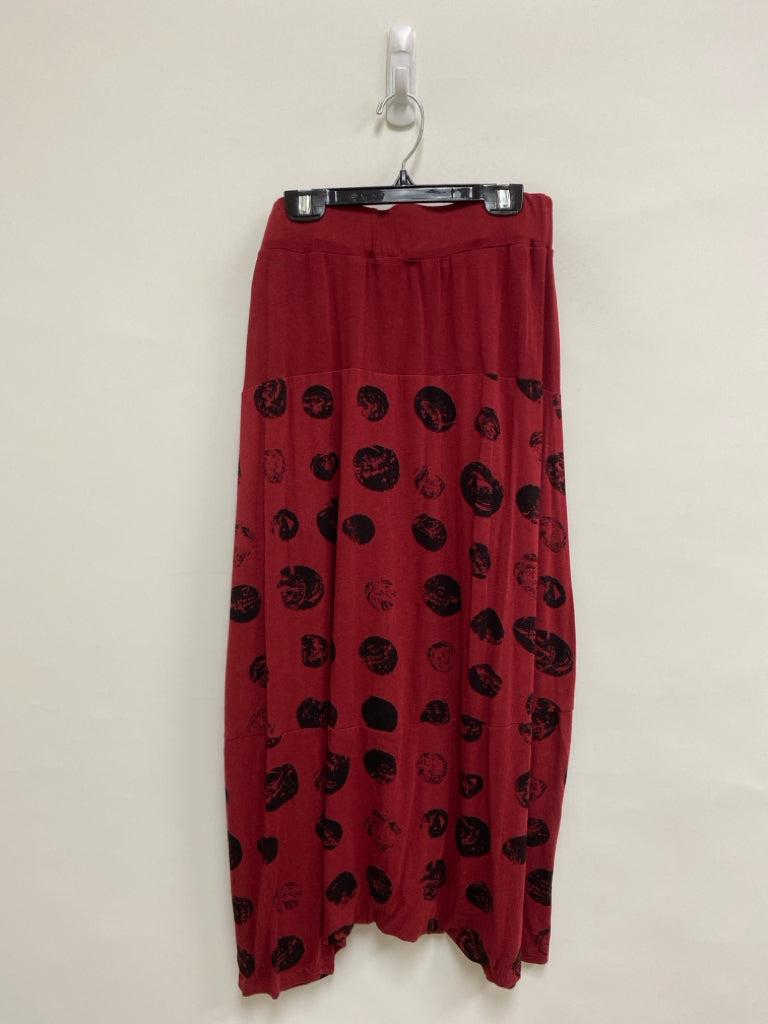 Chalet et ceci Size S Maroon Black Circles Ladies Skirt