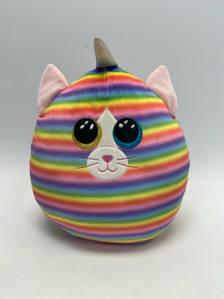 Ty Pink Multi Color Stripe Stuffed Animal