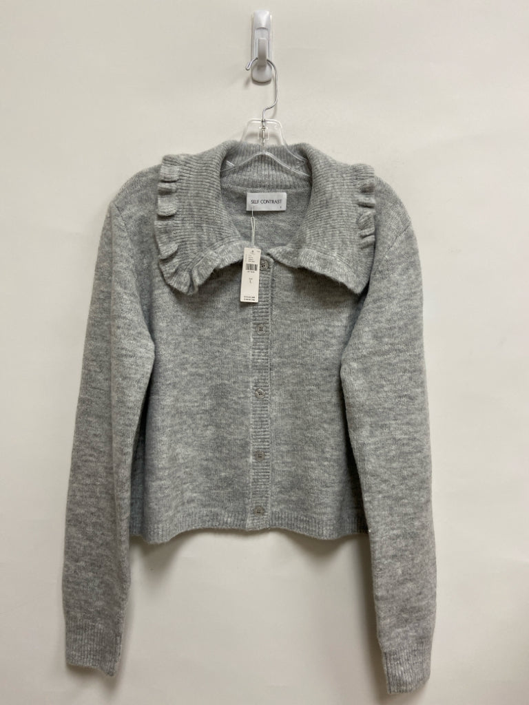 NWT Anthropologie Size L Gray Cardigan Ladies Sweater