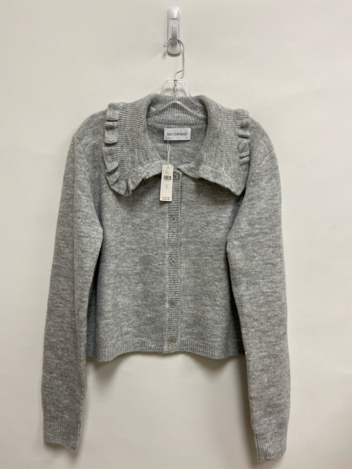 NWT Anthropologie Size L Gray Cardigan Ladies Sweater