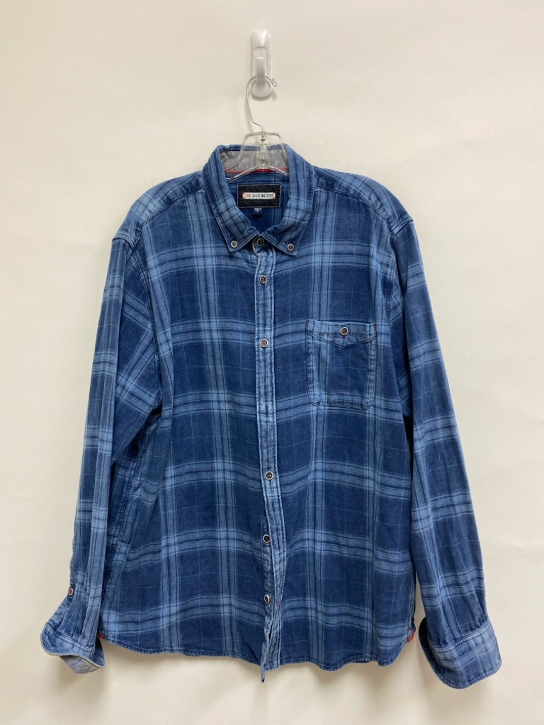 Size XL Blue Plaid Men&
