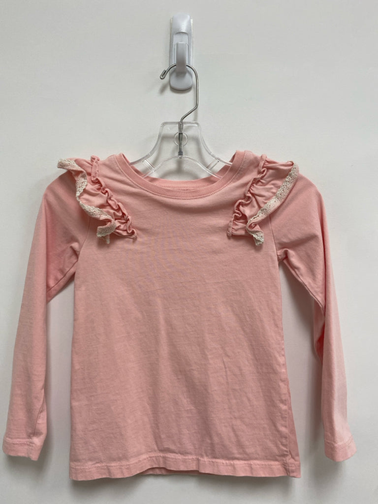 Tea SIZE 5 Pale Pink Ruffles Long Sleeve Tee Girl&