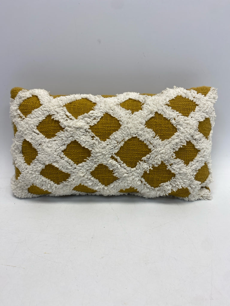 Gold White Pillow