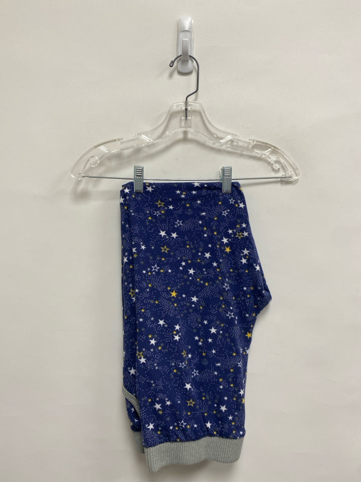 Cuddl duds Size M Blue Gray/Yellow Stars Ladies 2pc Pajamas