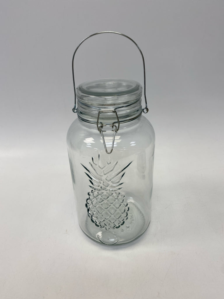 Clear Pineapples Glass Jar