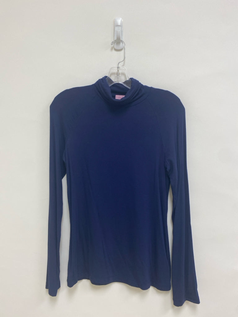 LILLY PULITZER Size S Navy Turtleneck Ladies Top