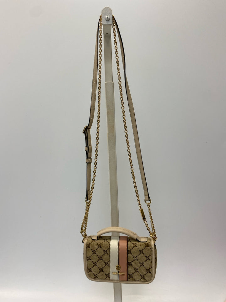 Nine West  Size Brown Print Crossbody