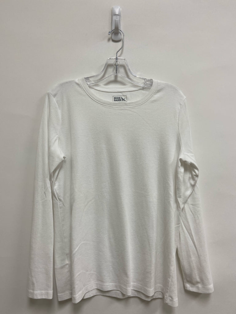 Eddie Bauer Size XL White Long Sleeve Tee Ladies Top