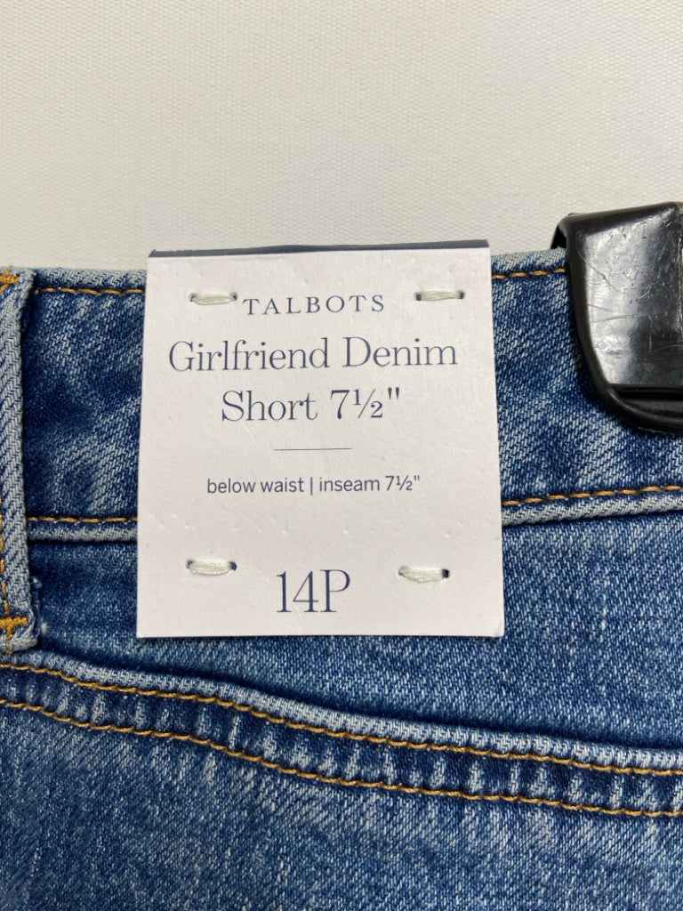 NWT Talbots Size 14P Faded Denim Petite Shorts