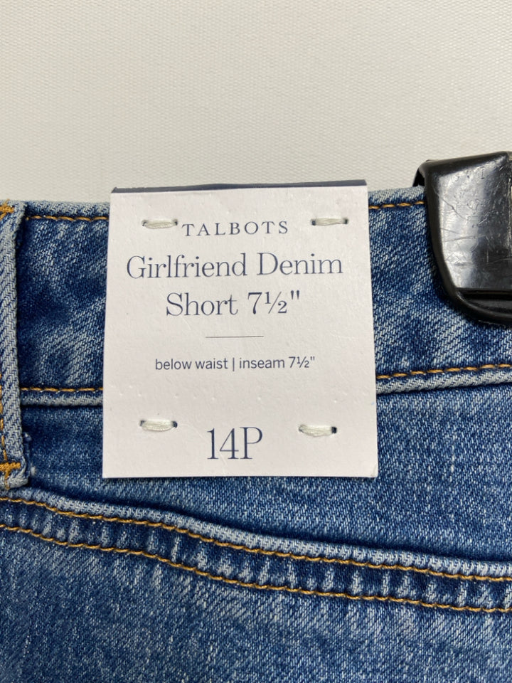NWT Talbots Size 14P Faded Denim Petite Shorts