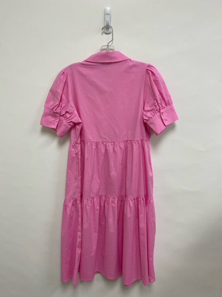 Crown &amp; Ivy Size LP Pink Tiered Petite Dress