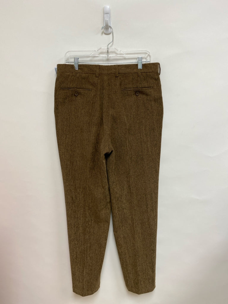 ST.CROIX Size 34 Tan Charcoal Ribbed Men&