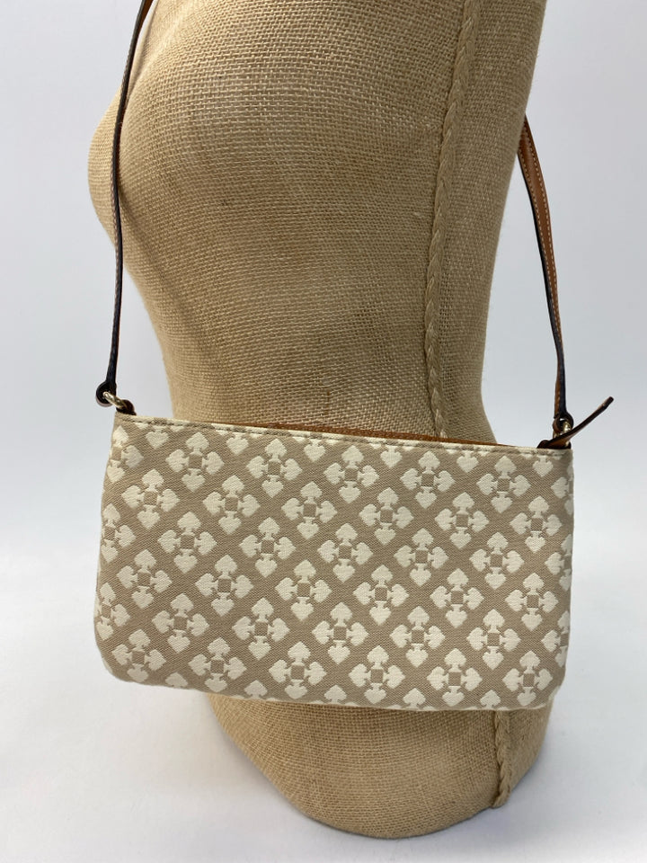 Kate Spade Tan Orange/Pink Signature Fabric Crossbody