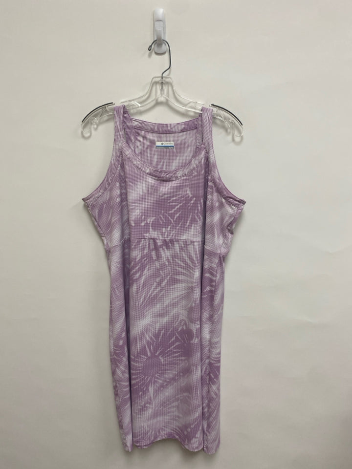 Columbia Size XL Lavender White Dots Sleeveless Ladies Dress