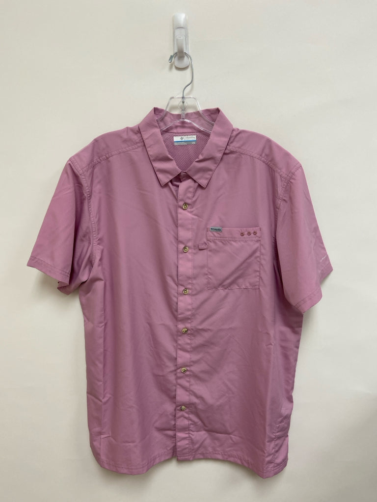 Columbia Size L Lavender Button Up Men&