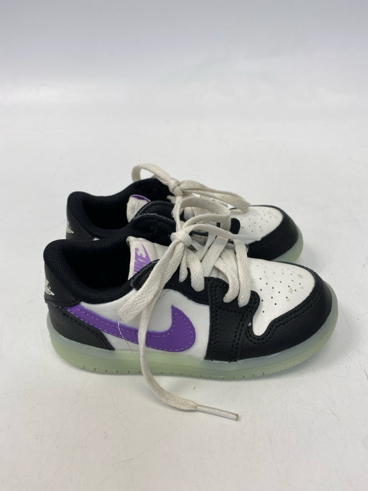 Nike SIZE 8 White Black/Purple Lace-Up Girl&
