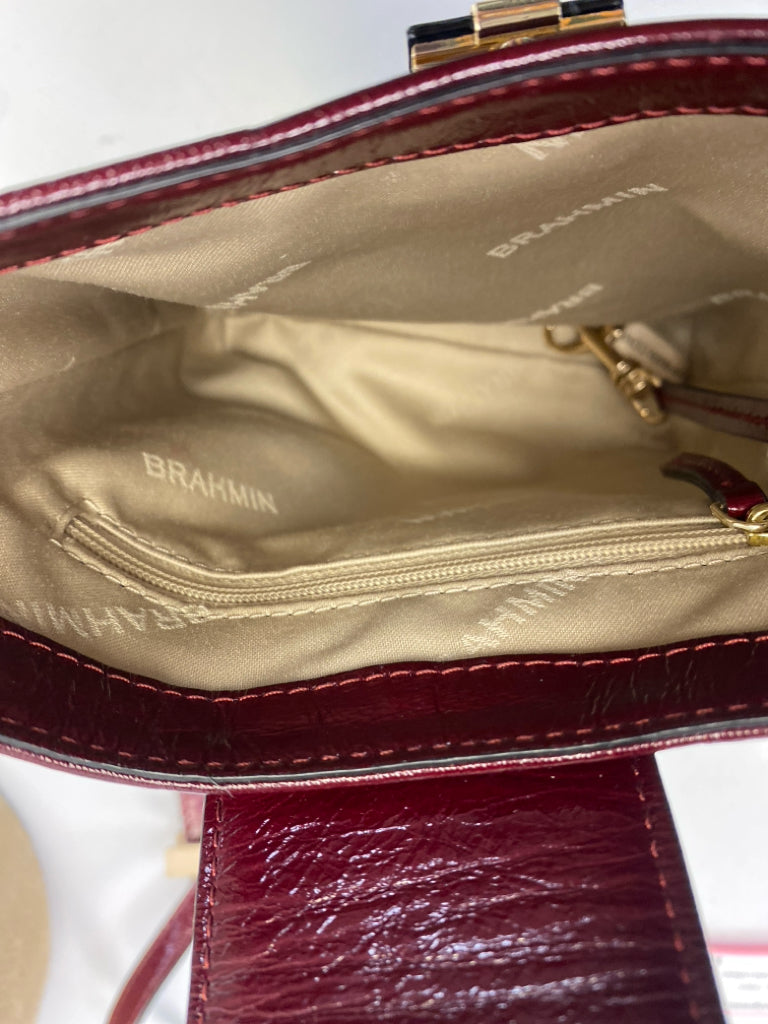 Brahmin Dark Cranberry Patent Crossbody