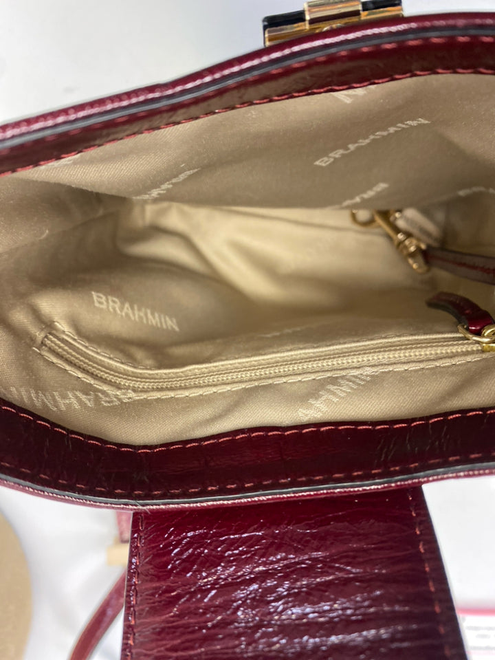Brahmin Dark Cranberry Patent Crossbody